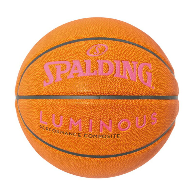 77-898J SPALDING ルミナス コンポジット ブラウン×ピンク 6号球 合成皮革 ｜ 正規品 スポルディング バスケットボール バスケ 6号 屋外 外用 屋内 室内 LUMINOUS コンポジットボール 中学生以上女子