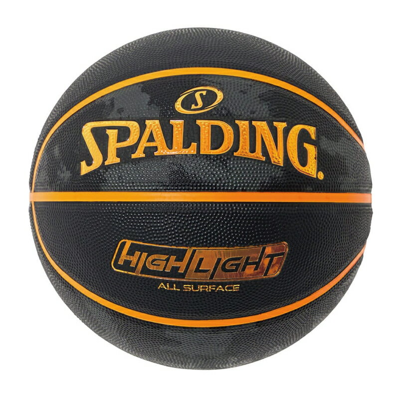 ●素材：ラバー ●カラー：ブラック×オレンジ ●サイズ：5号球 ●躍動感、スピード感を表現した”HIGHLIGHT”ロゴがポイントのラバー素材を採用したバスケットボール。 ●屋内、屋外どちらでも快適に使用できる、グリップ力の高いラバー素材を...