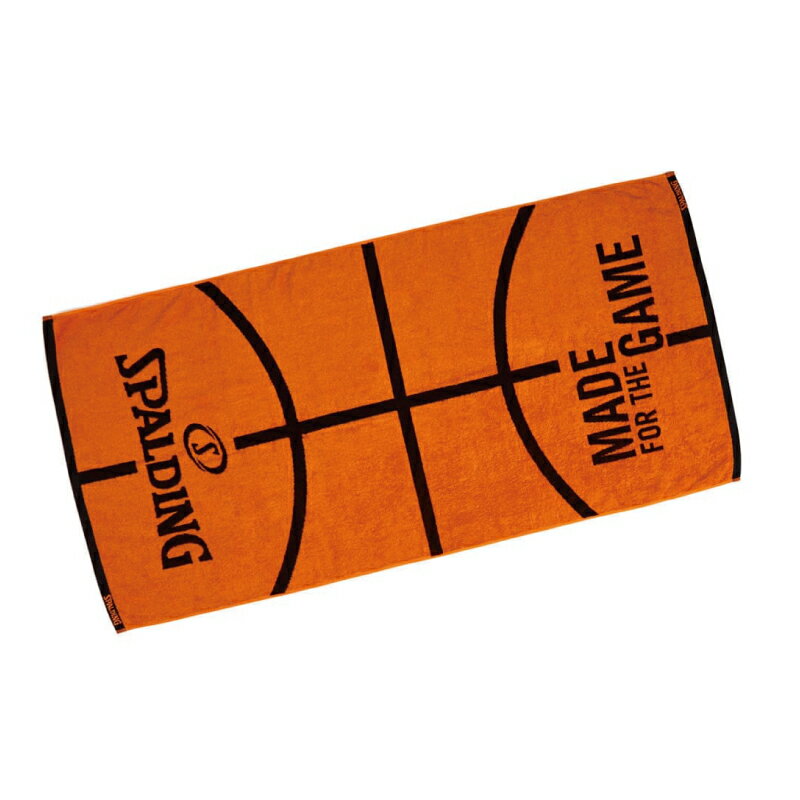 樂天商城 - SAT211240 SPALDING ジャカード ベンチタオル タオル ボールモチーフ ｜ 正規品 スポルディング バスケットボール バスケ バスケット タオル バスタオル 大きい W68×H140cm 今治産