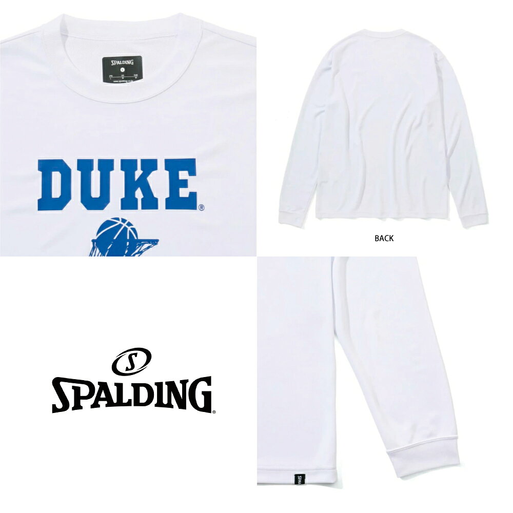 SMT23138D SPALDING ロングスリーブ Tシャツ デューク バスケットボール ｜ 正規品...
