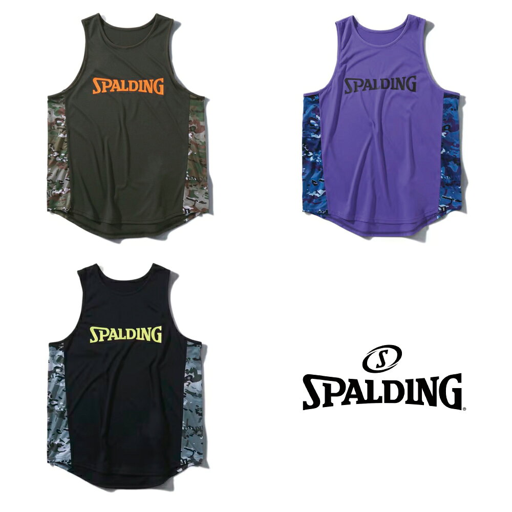 SMT23009 SPALDING タンクトップ ミルテック カモサイドスムースドライ S 3XL サイズ ｜ 正規品 スポル..