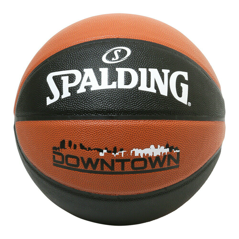 乐天商城 - 76-714J ダウンタウン 合成皮革 ブラウン/ブラック 5号球| 正規品 SPALDING スポルディング バスケットボール バスケ 屋外 外用 屋内 室内