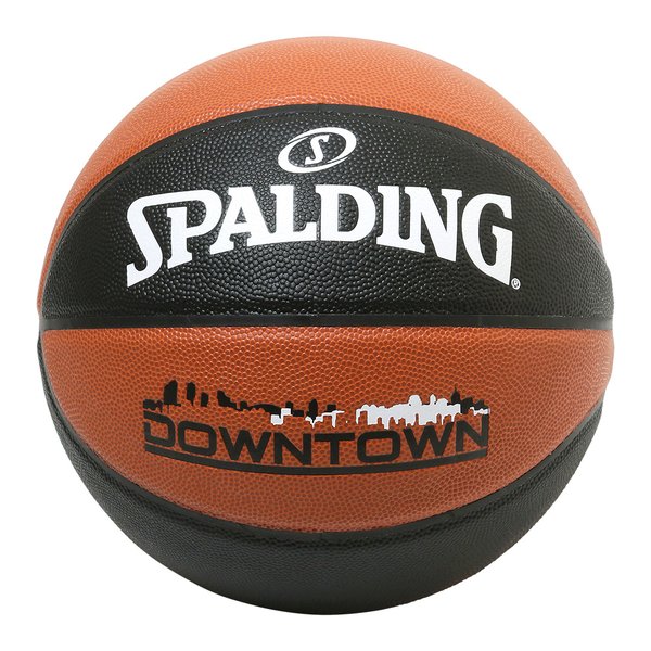 76-715J ダウンタウン 合成皮革 ブラウン/ブラック 7号球| 正規品 SPALDING スポルディング バスケットボール バスケ 屋外 外用 屋内 室内