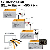 【送料無料】バスケットゴールオリジナルモデルアクリルホワイト42インチNBAロゴ入り73031|正規品SPALDINGスポルディングバスケットボールバスケバスケゴール屋外家庭用ミニバスアクリルリング