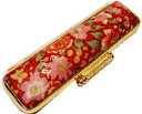 ◆【印鑑ケース・はんこケース】四季の庭園ケース【金色枠・花盛り・赤】10.5mm?12mm用/おしゃれ!/朱肉付き/プレゼントやギフトに!【10.5ミリ・12ミリ・実印・銀行印・認印・個人ハンコ福袋価格】【RCP】