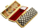 ◆【印鑑ケース・はんこケース】四季の庭園ケース【金色枠・格子・鼠】10.5mm?12mm用/おしゃれ!/朱肉付/プレゼントやギフトに!【実印・銀行印・認印・個人ハンコ福袋価格】【RCP】