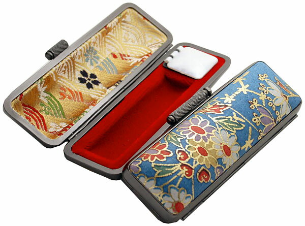 【100円クーポン中】印鑑ケース はんこケース 四季の庭園 ケース いぶし枠 ときめき 10.5mm 〜 12mm おしゃれ 印鑑収納 朱肉付き ハンコケース ...