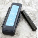 【クーポン発行中】認印 銀行印 アタリ付き 黒水牛 印鑑 10.5mm または 12mm ウインドケース メタリックブルー ブルーハート 印鑑ケース ケース付き...