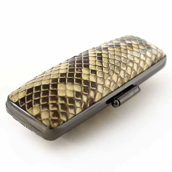 【クーポン発行中】 印鑑ケース 天丸 18mm 本革 パイソン 法人印鑑ケース 18ミリ 法人 実印 銀行印 天丸用 丸印ケース フタ付き用