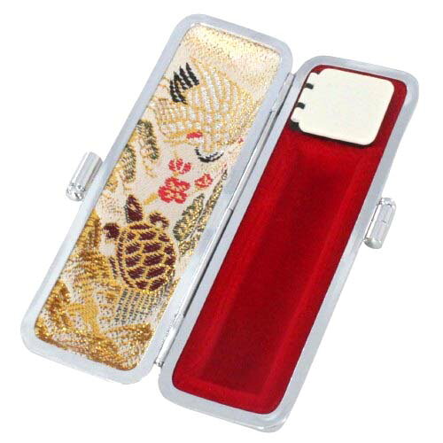 便利工房なかやまの印鑑ケース おしゃれ 朱肉付き メタリック もみ革ケース 10.5mm 〜 12mm 全6柄 おしゃれ 海風ハイブリッドモミ ケース プレゼントやギフトに 印鑑収納 男性 女性 女の子 男の子 子供 銀行印 認印 ケース 個人 ハンコ｜アングル3