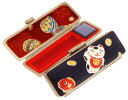 ◆【印鑑ケース・はんこケース】招き猫ケース【青】10.5mm?12mm用/かわいい!/朱肉付き/プレゼントやギフトに!【10.5ミリ・12ミリ・実印・銀行印・認印・個人ハンコ福袋価格】【送料無料】【RCP】