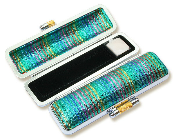 【100円クーポン中】実印 印鑑ケース おしゃれ 15mm はんこケース かぐや ケース グリーン 13.5mm〜15mm 朱肉付き 印鑑収納 女性 プレゼント...