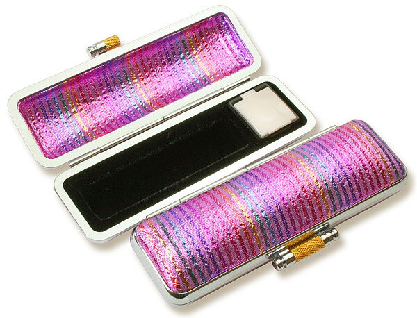 【100円クーポン中】印鑑ケース おしゃれ はんこケース かぐや ケース ピンク 10.5mm〜12mm 朱肉付き 印鑑収納 女性 プレゼントやギフト 10.5...