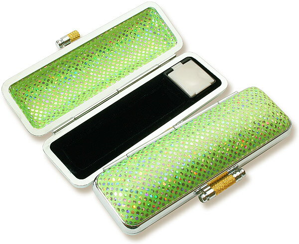 【100円クーポン中】印鑑ケース 15mm はんこケース ミルキーウェイ ケース グリーン かわいい 13.5mm〜15mm 朱肉付き 印鑑収納 女性 プレゼン...