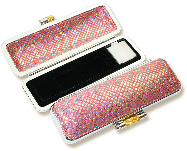 【100円クーポン中】印鑑ケース 15mm はんこケース ミルキーウェイ ケース ピンク かわいい 13.5mm〜15mm 朱肉付き 印鑑収納 女性 プレゼント...