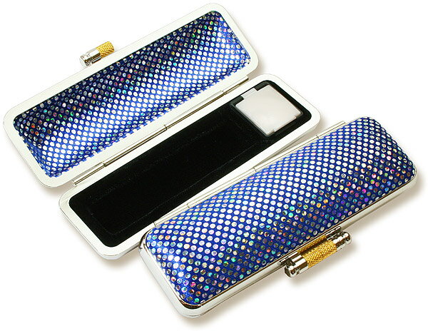 【100円クーポン中】印鑑ケース はんこケース ミルキーウェイ ケース ブルー かわいい 13.5mm 〜 15mm 朱肉付き 印鑑収納 女性 プレゼントやギフ...