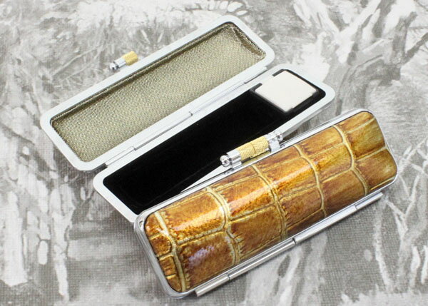 【100円クーポン中】印鑑ケース 15mm はんこケース ゴールド色 ジュエリーエナメル ケース 13.5mm〜15mm おしゃれ 印鑑収納 朱肉付き ハンコケ...