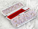 ◆【印鑑ケース・はんこケース】さくらフラワーケース【紫】13.5mm?15mm用/かわいい!/朱肉付き/プレゼントやギフトに!【13.5ミリ・15ミリ・実印・銀行印・認印・個人ハンコ福袋価格】【RCP】