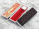 ◆【印鑑ケース・はんこケース】黒印伝ケース【鹿革・桜花びら柄】10.5mm?12mm用/おしゃれ!/朱肉付/プレゼントやギフトに!【実印・銀行印・認印・個人ハンコ福袋価格】【RCP】