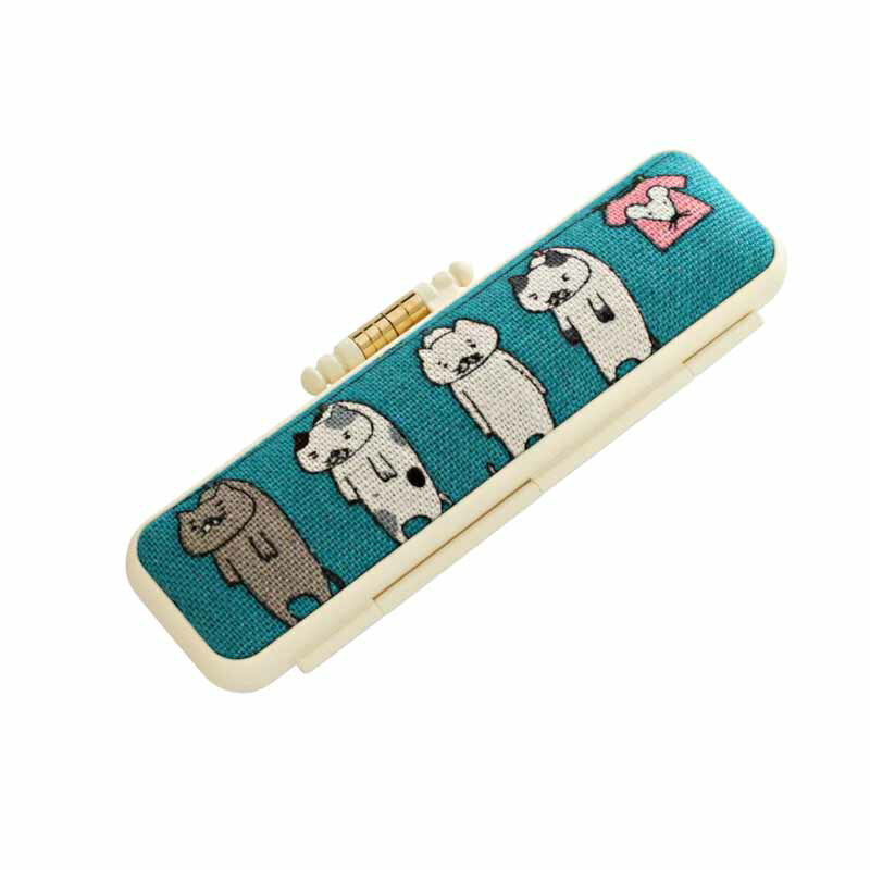 【100円クーポン中】印鑑ケース 猫 ねこ はんこケース PC洗たくねこ ケース 10.5mm 〜 12mm ブルー かわいい 印鑑収納 朱肉付き ハンコケース...