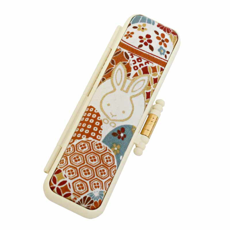 【100円クーポン中】印鑑ケース はんこケース PC金のうさぎ ケース 茶色 10.5mm 〜 12mm かわいい 印鑑収納 朱肉付き ハンコケース 印鑑 ケー...