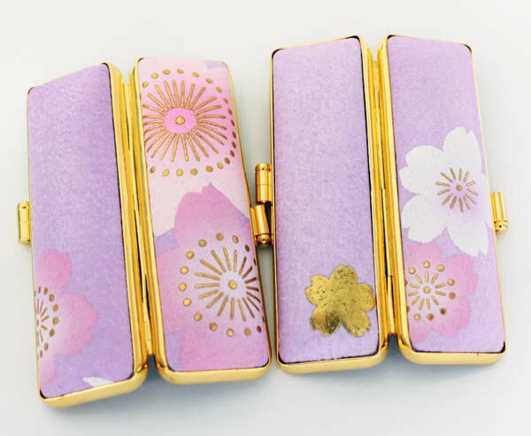 【100円クーポン中】印鑑ケース おしゃれ はんこケース 春霞 ケース パープル色 10.5mm〜12mm 印鑑収納 朱肉付き ハンコケース 印鑑 ケース プレゼントやギフト 10.5ミリ 12ミリ 実印 銀行印 認印 個人ハンコ 送料無料