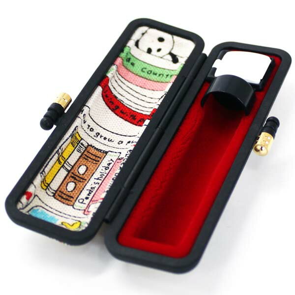 【100円クーポン中】印鑑ケース はんこケース 本と！パンダ ケース 10.5mm 〜 12mm かわいい 印鑑収納 朱肉付き ハンコケース 印鑑 ケース プレゼントやギフトに！ 実印 銀行印 認印 個人ハンコ （10.5ミリ〜12ミリ）