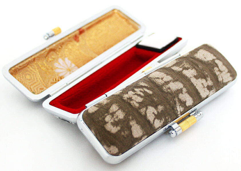 【100円クーポン中】実印 印鑑ケース おしゃれ はんこケース カモシカ革ケース 茶色 16.5mm 18mm 朱肉付き 印鑑収納 16.5ミリ 18ミリ ブラ...
