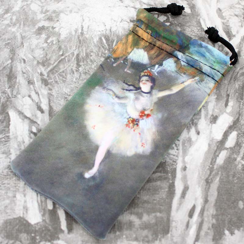 【ポイント2倍】マイクロファイバー 布袋 NO.33 巾着 踊り子 エドガードガ 印鑑ケース収納袋 印鑑ケースを1本収納可幅 130mmx70mm プレゼントや...