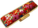 ◆【印鑑ケース・はんこケース】四季の庭園ケース【金色枠・花尽くし・赤】13.5mm?15mm用/おしゃれ!/朱肉付/プレゼントやギフトに!【実印・銀行印・認印・個人ハンコ福袋価格】【RCP】