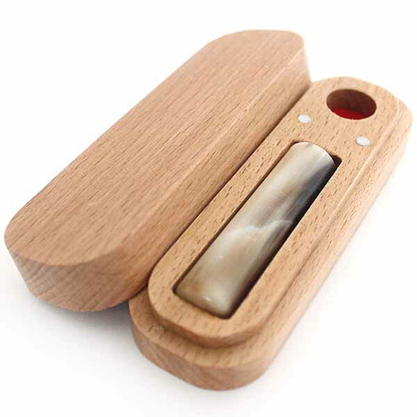 【300円クーポン中】【即日発送 即日無料】印鑑 認印 あたり 10.5mm オランダ水牛 牛角 色 印鑑セット ケース付き はんこ セット 認め印 銀行印 ア...