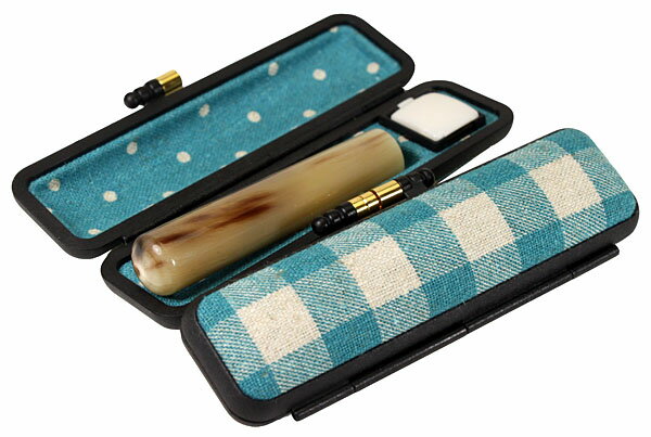 【300円クーポン中】印鑑 認印 ケース付き 10.5mm アタリ付き はんこセット オランダ水牛 牛角 色 印鑑セット ケース付き 印鑑ケース 朱肉付き 可愛...