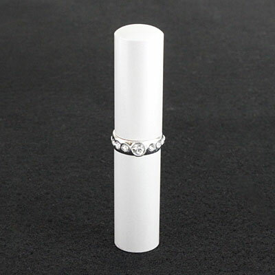 【300円クーポン中】印鑑 銀行印 女性 はんこ ルミネーム ビジュー ホワイト BJ-7 エタニティ アカネ印鑑 12mm 銀行印 認印 ケースなし スワロ付...