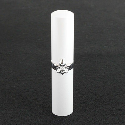 【300円クーポン中】印鑑 銀行印 女性 はんこ ルミネーム ビジュー ホワイト BJ-2 リリー アカネ印鑑 12mm 銀行印 認印 ケースなし スワロ付き ...