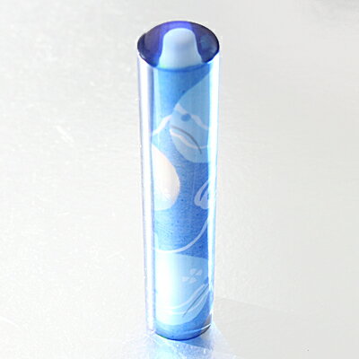 印鑑 作成 銀行印 ケース付き セット はんこ 和ざいく NAGOMI印鑑 プレミアム ケース付き 12mm ヨーヨー ブルー WB-83 銀行印 認印 印鑑とおそろい ケース付きセット かわいい 印鑑ケース 朱肉付き 旧字 特殊文字 作成 OK プレゼントやギフト【送料無料】 2