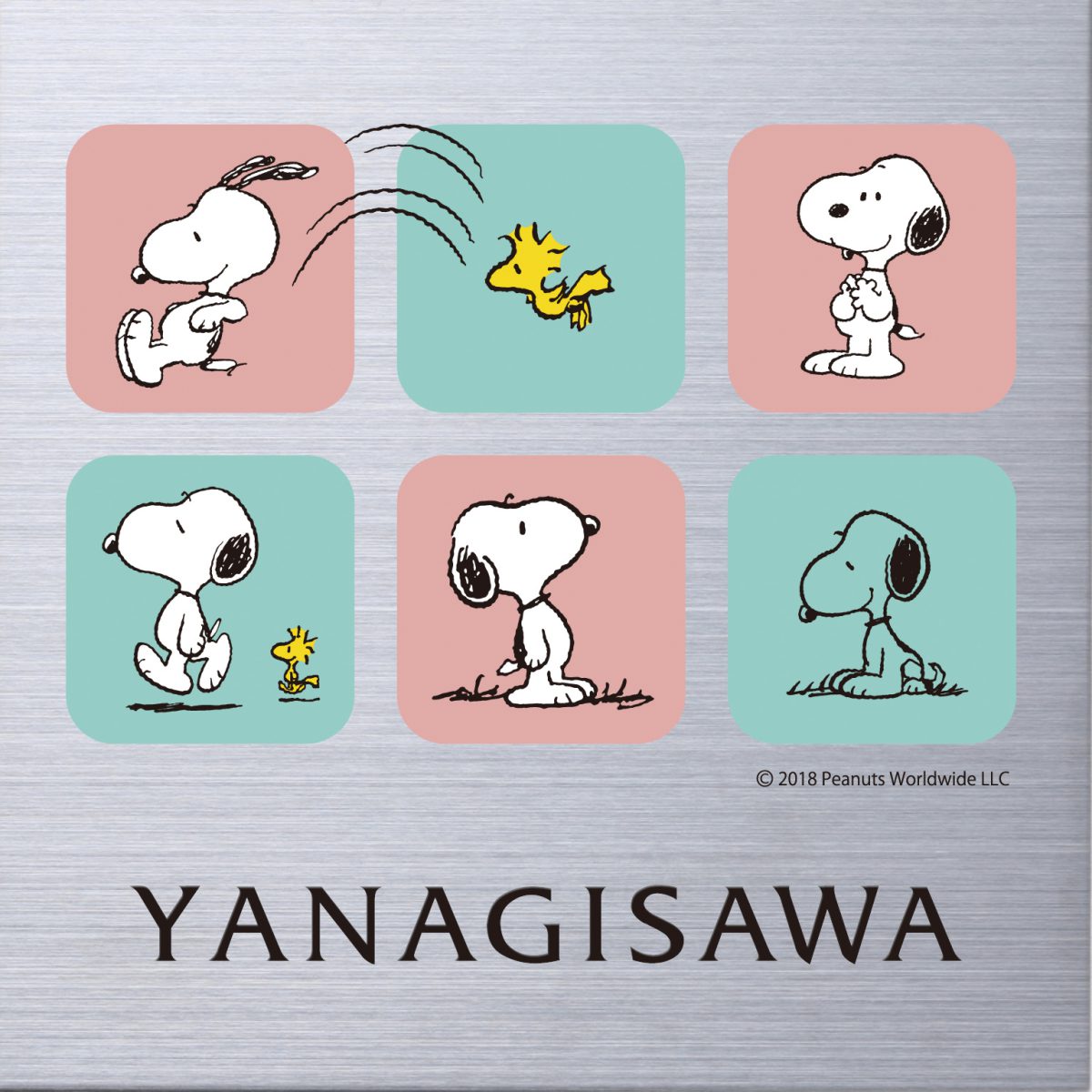 戸建 表札 スヌーピー PEANUTS SNOOPY SIGN 表札 機能門柱用サイズ ステンレス NSPMPSS-S7-27(文字色 黒) ローマ字：フリッツ体 130×130×2mm 約270g