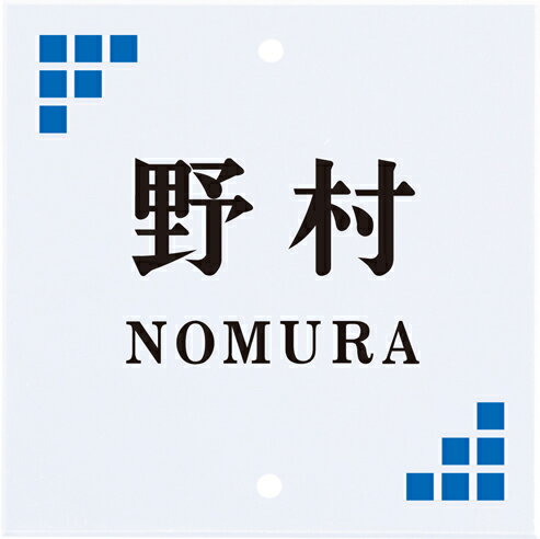 【100円クーポン中】表札 戸建 一戸建て 門柱 対応 機能門柱用 エクステリアメーカー 対応プレート 正方形2穴タイプ アクリルタイプ NSIS-A-34 (文字色:2色) 透明アクリル 漢字・ローマ字:明朝体 サイズ:105×105×5mm 約70g 穴径:直径4.5mm 穴ピッチ:85mm