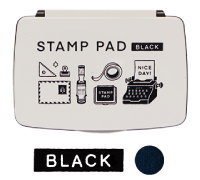 ◆【スタンプ台】STAMP PADデザイナーズスタンプ台。懐かしいけど新しい。ブラック、ゴールド、シルバーの3色から選べます。油性・顔料系インク/ゴム印用【福袋価格】【RCP】