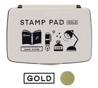 ◆【スタンプ台】STAMP PADデザイナーズスタンプ台。懐かしいけど新しい。ブラック、ゴールド、シルバーの3色から選べます。油性・顔料系インク/ゴム印用【福袋価格】【RCP】