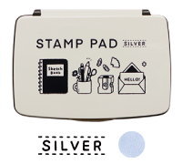 ◆【スタンプ台】シルバー色/STAMP PADデザイナーズスタンプ台。懐かしいけど新しい。油性・顔料系インク/ゴム印用【福袋価格】【RCP】