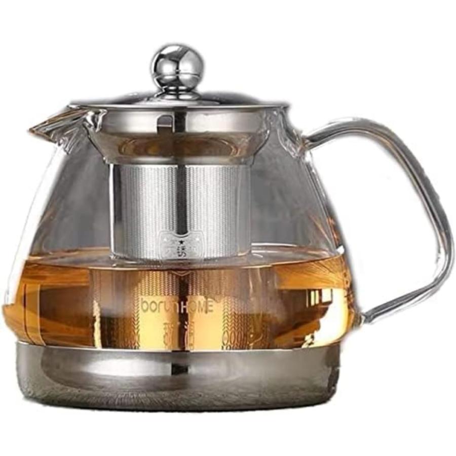 ガラスポット ティーセット IH対応 ポット 紅茶ポット 手吹き 透明 急須 ガラス ティーポット 耐熱 急..