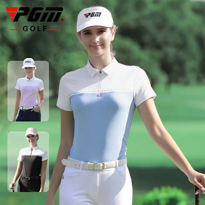 夏仕様のゴルフシャツ レディース ゴルフウェア 半袖Tシャツ ス ポーツシャツ golf wear 通勤 吸汗 通気 速乾 ポロシャツ 女性用ゴルフT