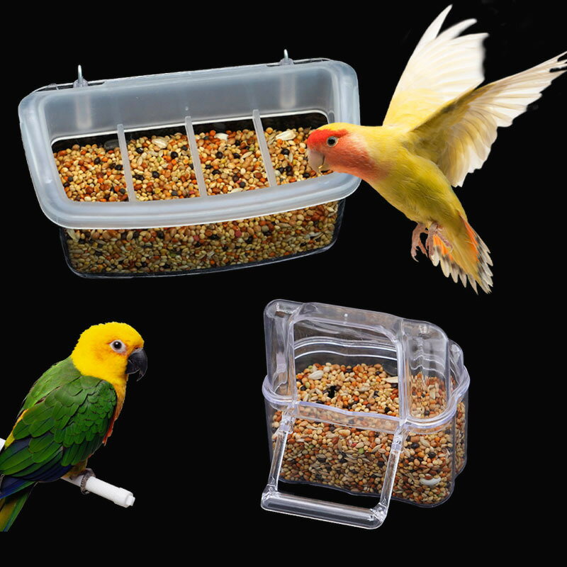 鳥かごプラスチックフードコンテナ、ウォーターハンギングボウル、フィーダーボックス、drinker用品、..