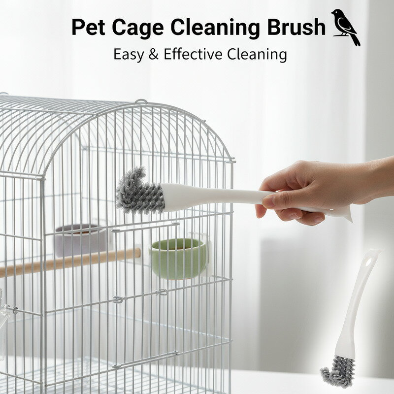 鳥かご掃除ブラシツール、鳥の糞除去剤、オウムケージ衛生ブラシアクセサリー、セキセイインコ、コカティール用鳥アクセサリー