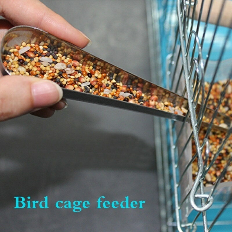 1 個鳥ケージステンレス鋼フィーダー給餌供給オウム鳩鳥アクセサリー鳥の餌容器ハチドリフィーダー