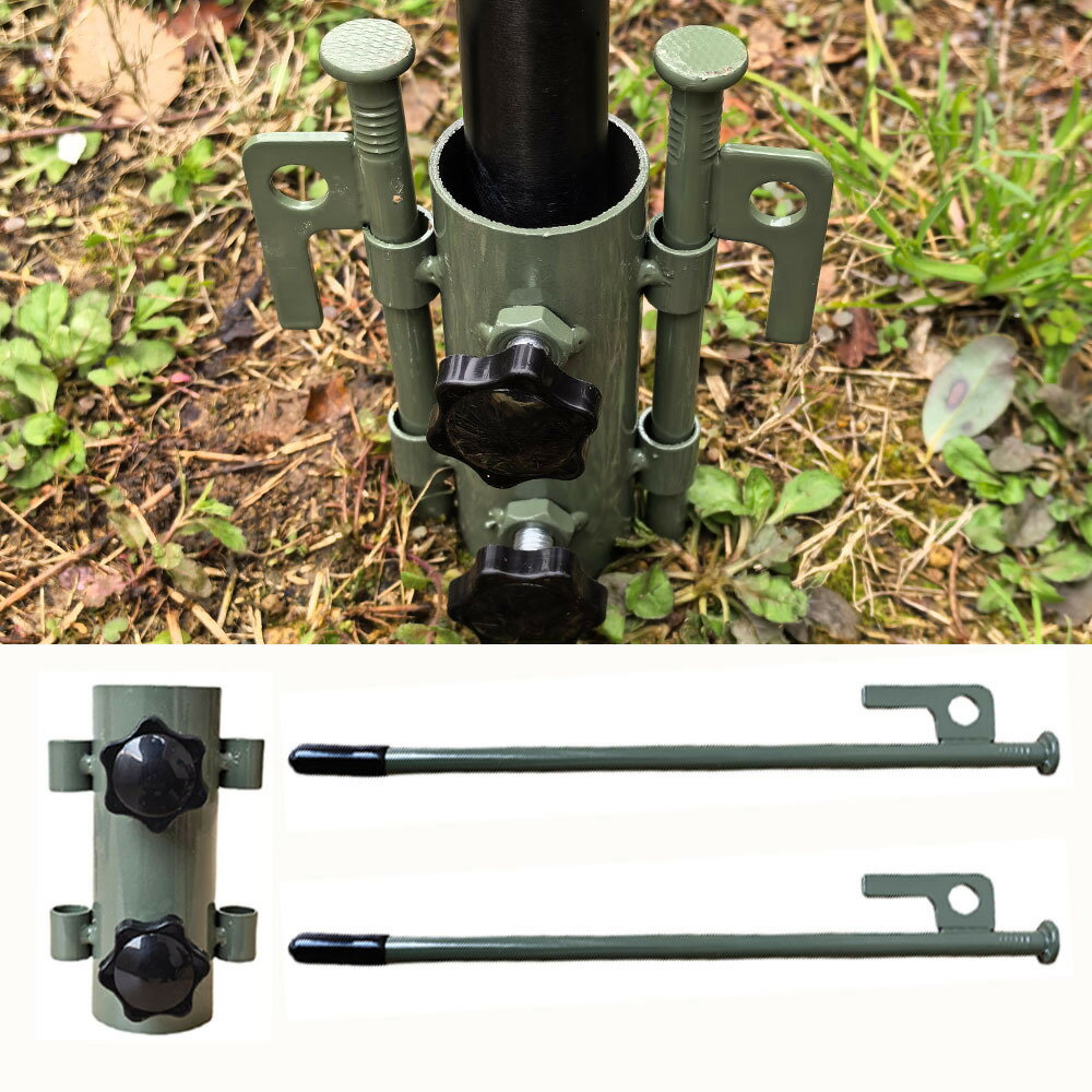 アウトドアキャンプキャノピーポール固定チューブ調節可能なテントキャノピーホルダー強化防風オーニングロッドホルダーとステークネイル