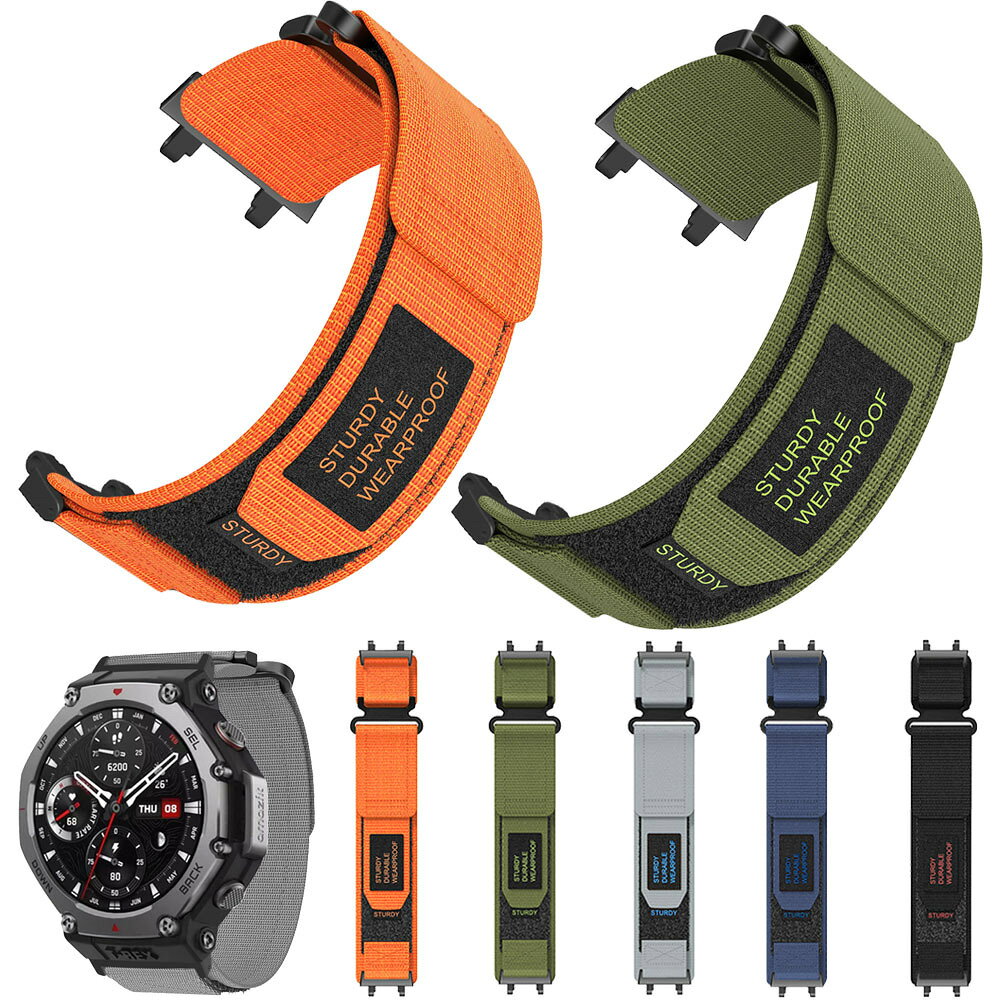 ナイロンストラップ Huami Amazfit T-Rex 3 時計バンド Amazfit Trex3 スマートウォッチ屋外ループスポーツブレスレットリストバンドツール付き