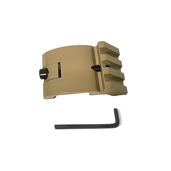 ロープロファイルオフセットピカティニー45度の20mmレールマウント (カーキ)