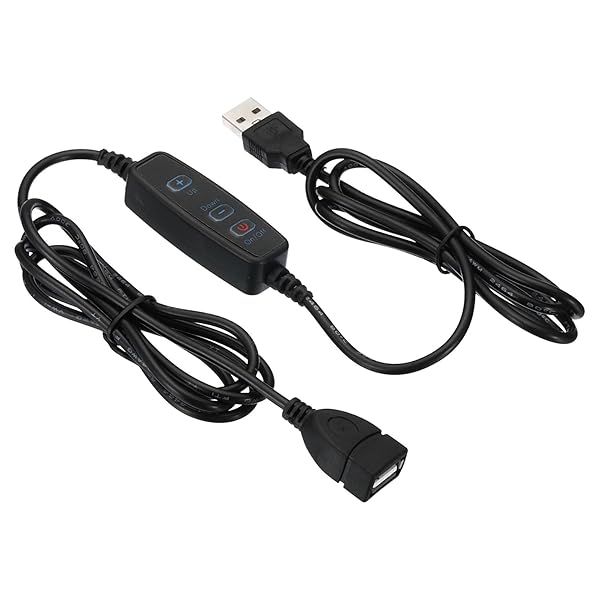 Rakuten - LEDストリップ調光器スイッチ USBメス-オス延長コード 10スピード調光 3ボタン付き LEDストリッ