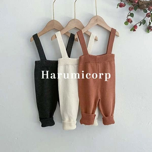 入 赤ちゃん 新生児 ボトムス 可愛い おしゃれ ニットソー 綿 子供服 サロペット 長ズボン 春秋 女の子 男の子 ベビー服 キッズ